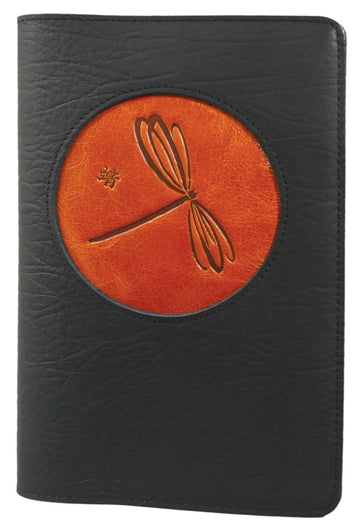 Oberon Design Leather Refillable Journal - Dragonfly