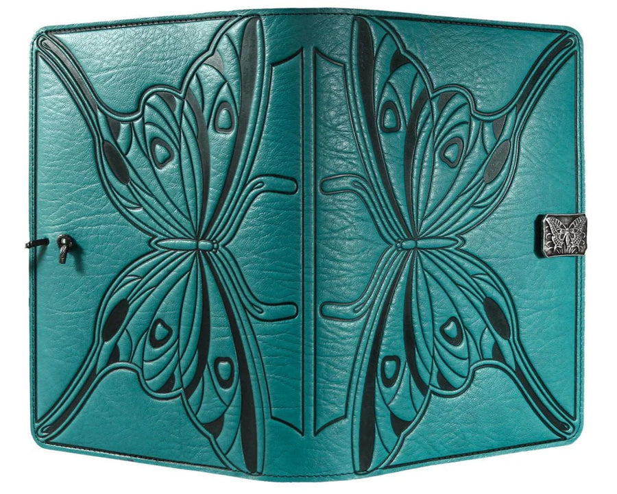 Oberon Design Leather Refillable Journal - Butterfly