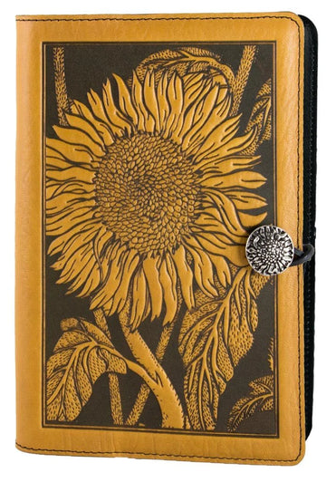 Oberon Design Leather Refillable Journal - Sunflower