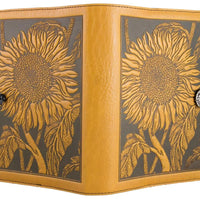 Oberon Design Leather Refillable Journal - Sunflower