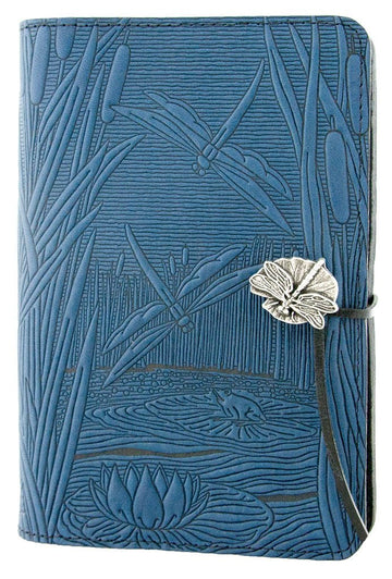 Oberon Design Leather Refillable Journal - Dragonfly Pond