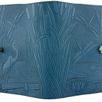 Oberon Design Leather Refillable Journal - Dragonfly Pond