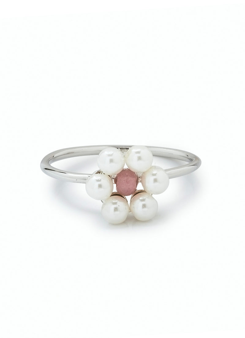 Pura Vida Bracelets -  Bitty Pearl Flower Ring