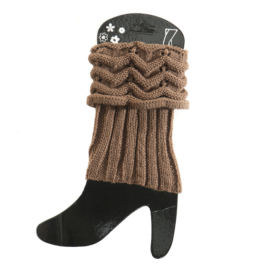 Scrunched Boot Cuff - Taupe