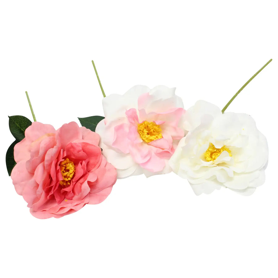 15" Artificial Real Touch Orlane Rose Stem - Peach Coral