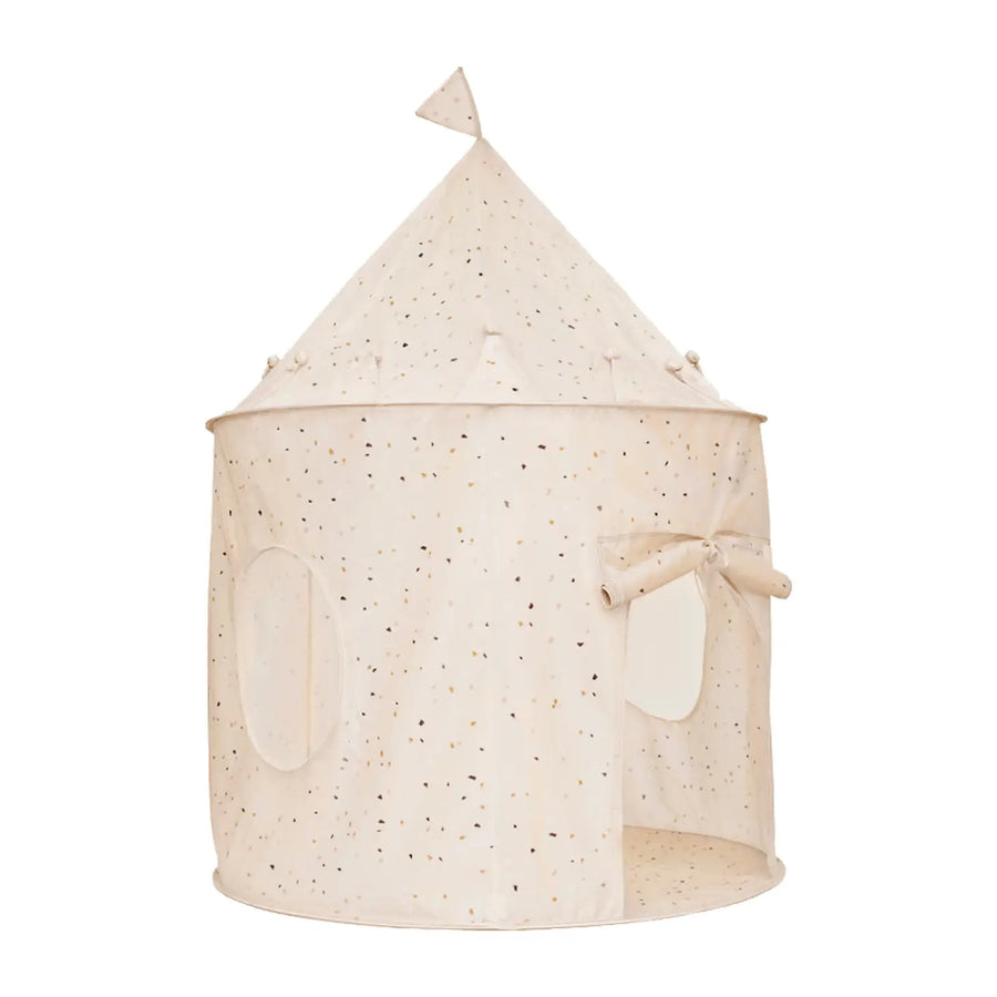 3 Sprouts Recycled Fabric Play Tent Castle - Terrazzo Cream