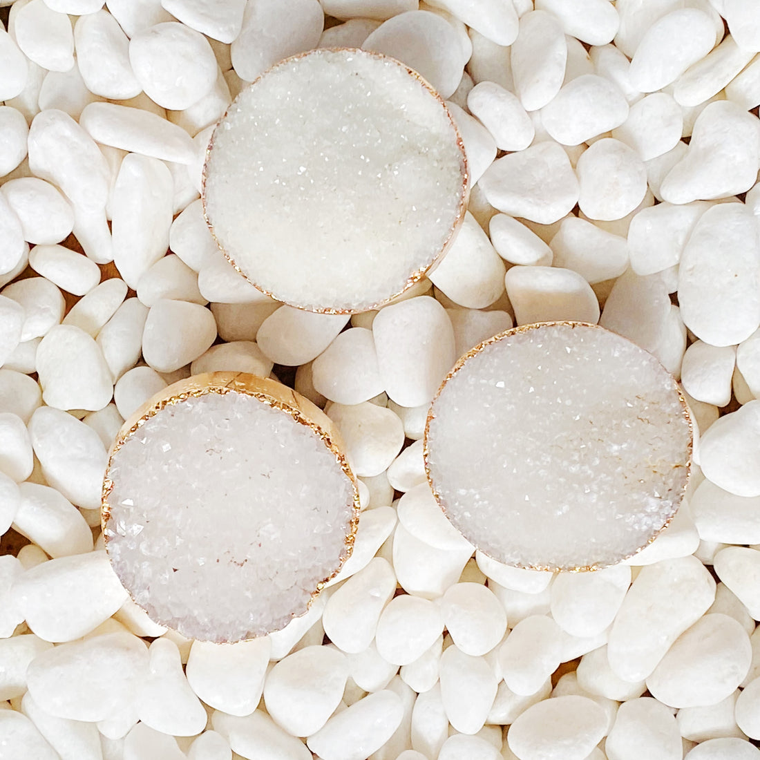Raw White Natural Stone Phone Grip