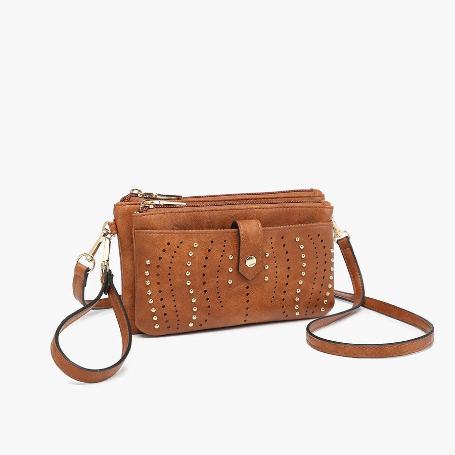 Ayra Studded Wristlet/Wallet - Dusty Green