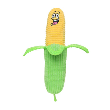 Tuffy Funny Food Corn, Durable, Squeaky Dog Toy 2-in-1