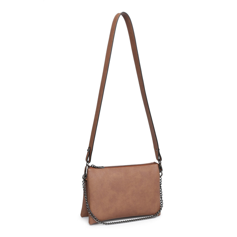 Izzy Crossbody with Chain Strap - Brown