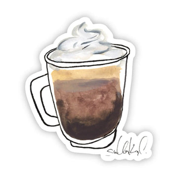 Coffee Mocha Watercolor Sticker