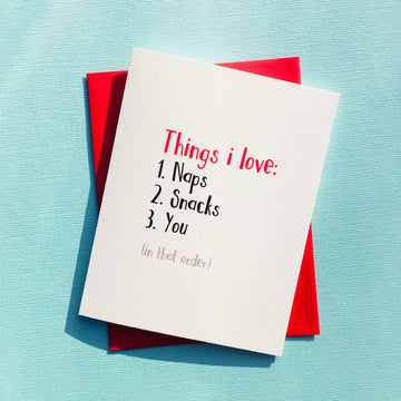 Things I Love Card