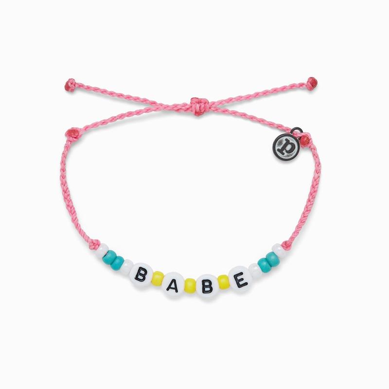 Pura Vida Bracelets - Babe Alphabet Bead Bracelet