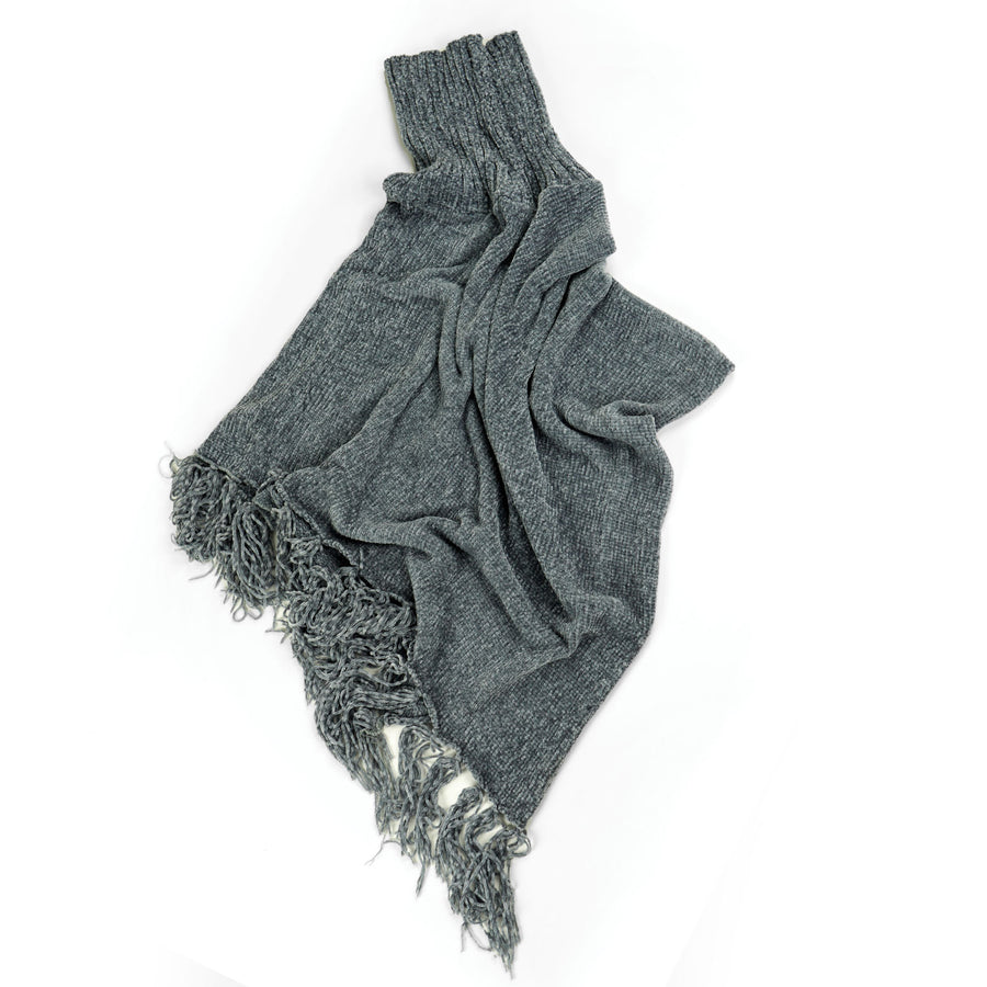 Britt's Knits Beyond Soft Chenille Poncho - Gray