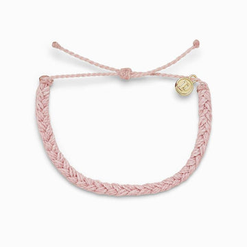 Pura Vida Bracelets - Solid Braided Baby Pink