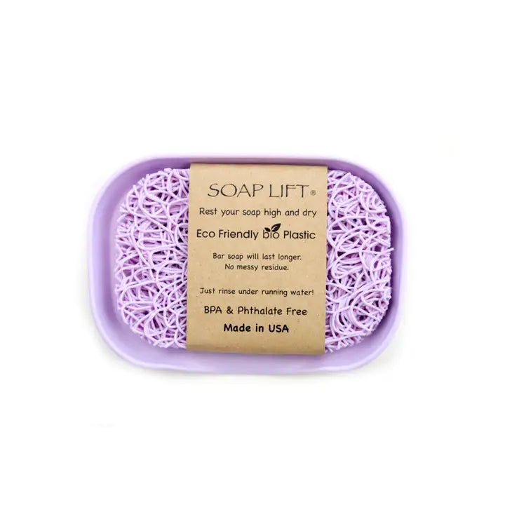 Waterfall Soap Dish Set w/Soap Lift® - Lavender