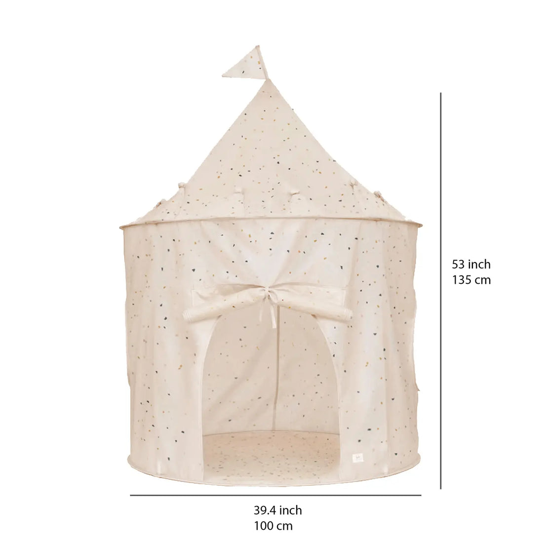 3 Sprouts Recycled Fabric Play Tent Castle - Terrazzo Cream