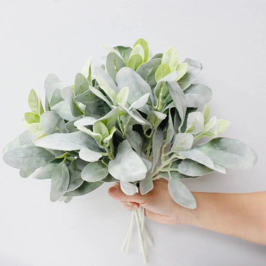 14" Realistic Flocked Artificial Lamb's Ear