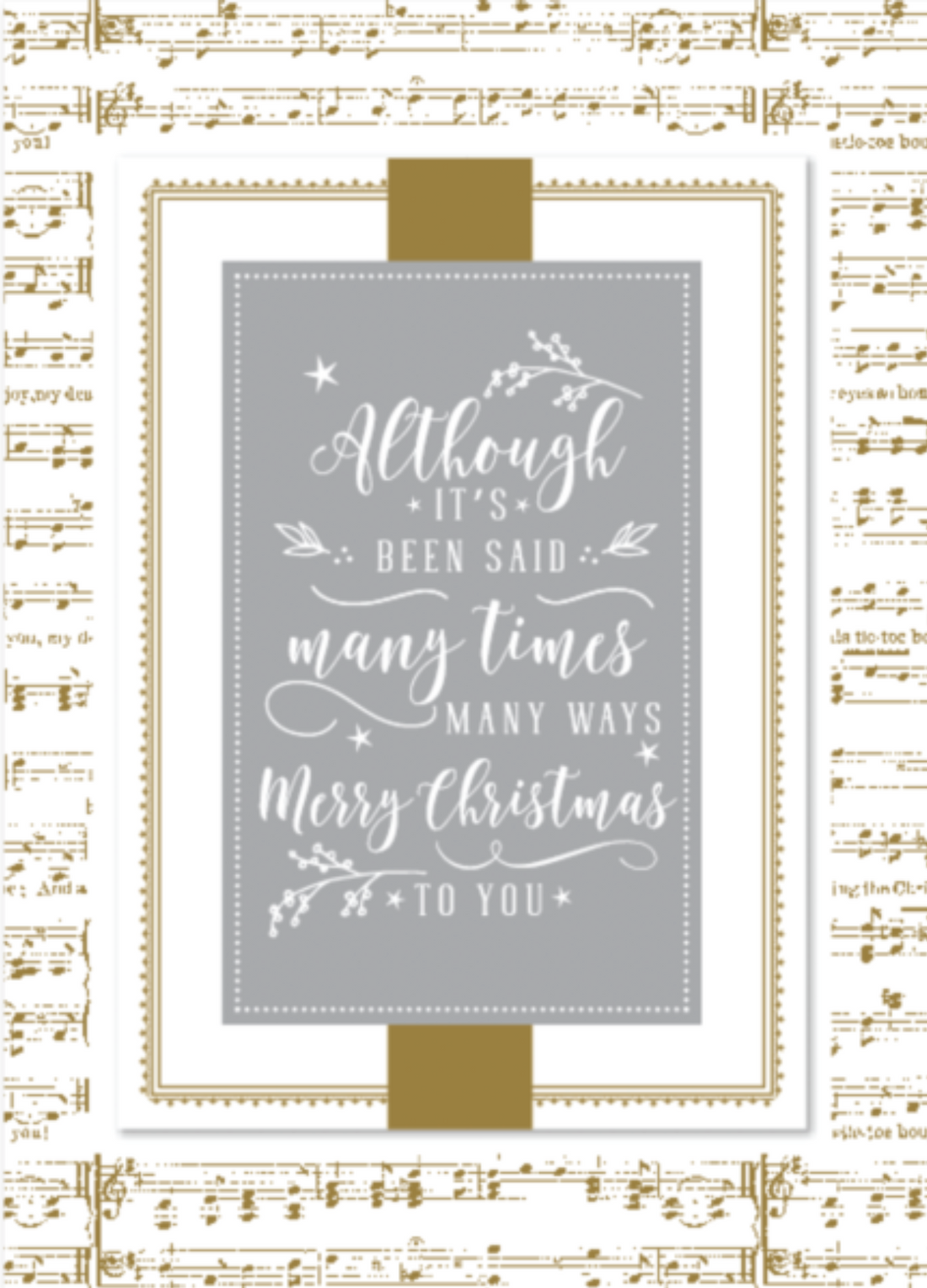 Music Merry Christmas To You Handmade Boxed Holiday Cards - Set of 10