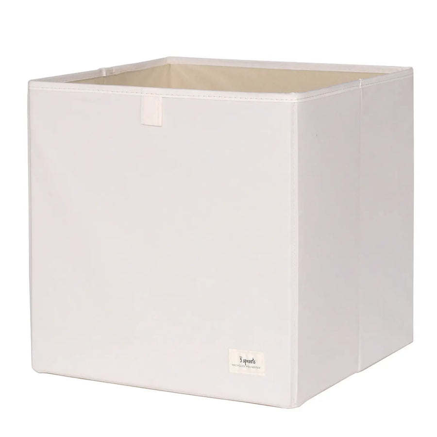 Recycled Fabric Storage Cube - Cream