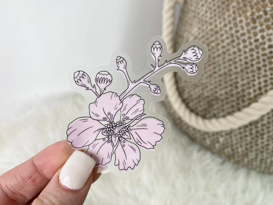 Pride of India Watercolor - Botanical Clear Sticker
