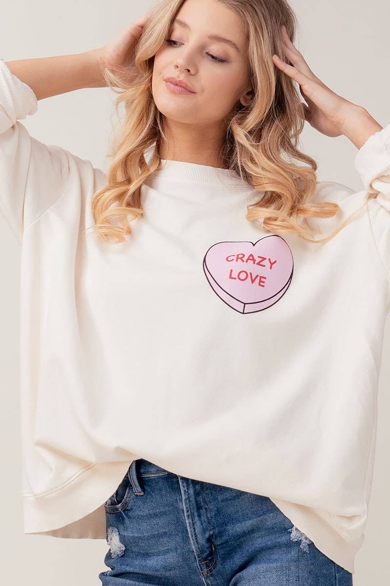 Candy Heart Oversized Sweatshirt