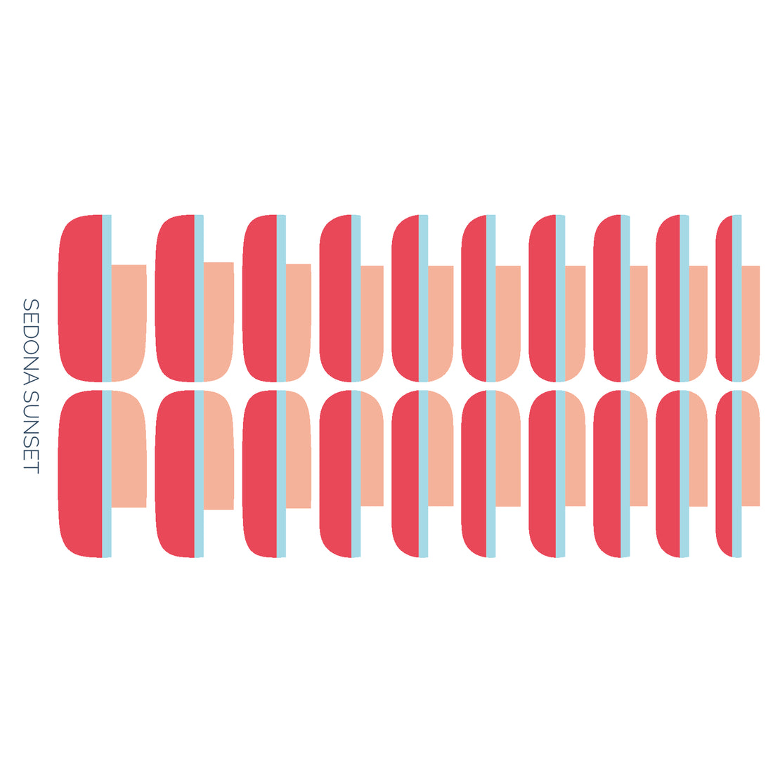 Sedona Sunset | Colorful Abstract Negative Space Nail Wrap