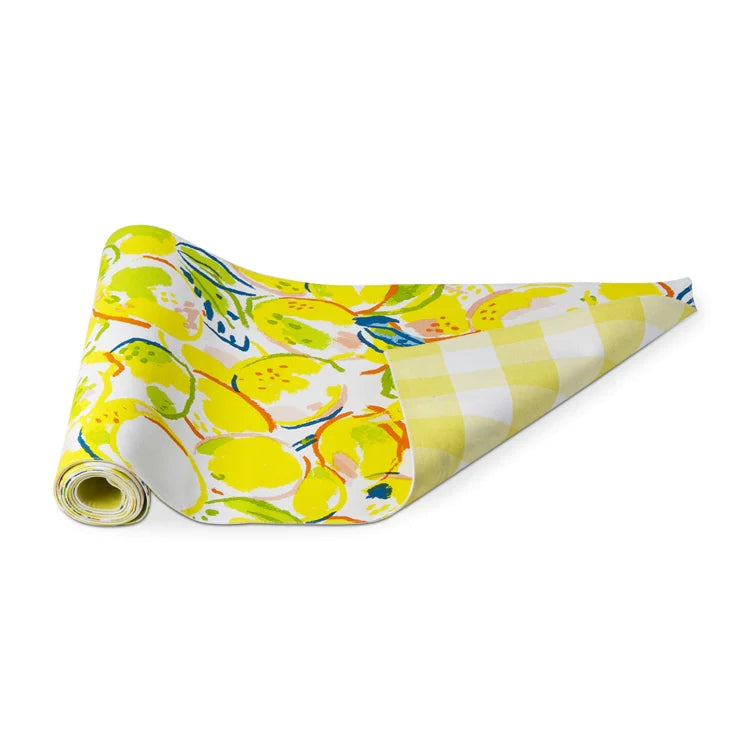 Dolce Vita Lemon Table Runner - Reversible