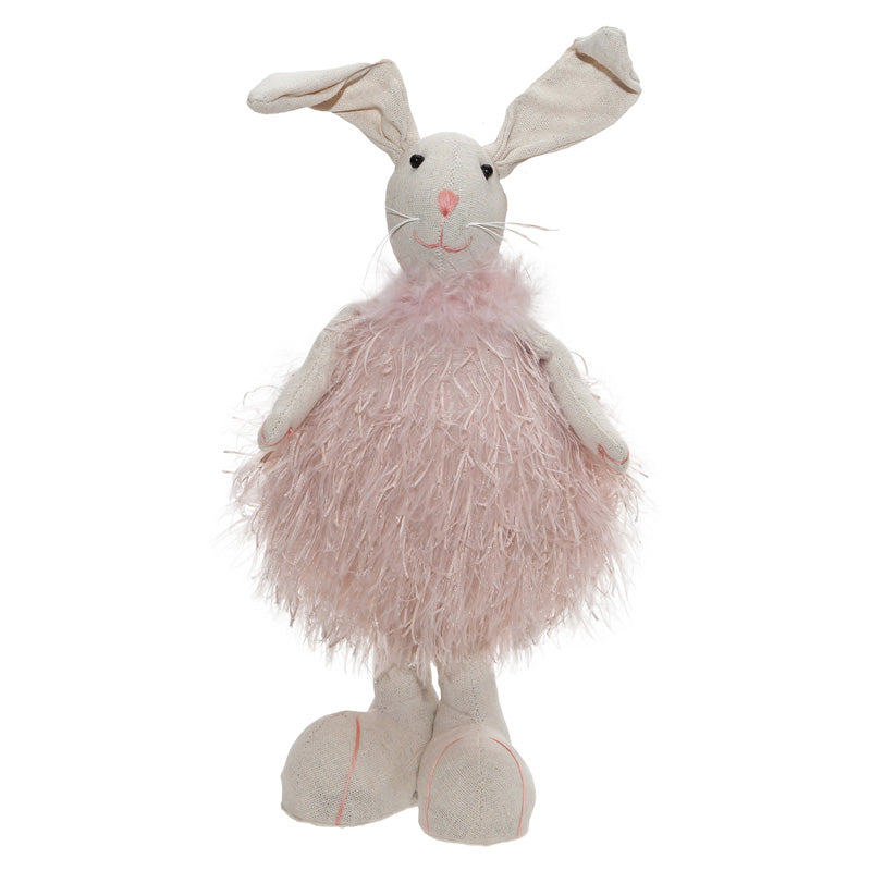 Pink Fuzzy Bunny Gnome