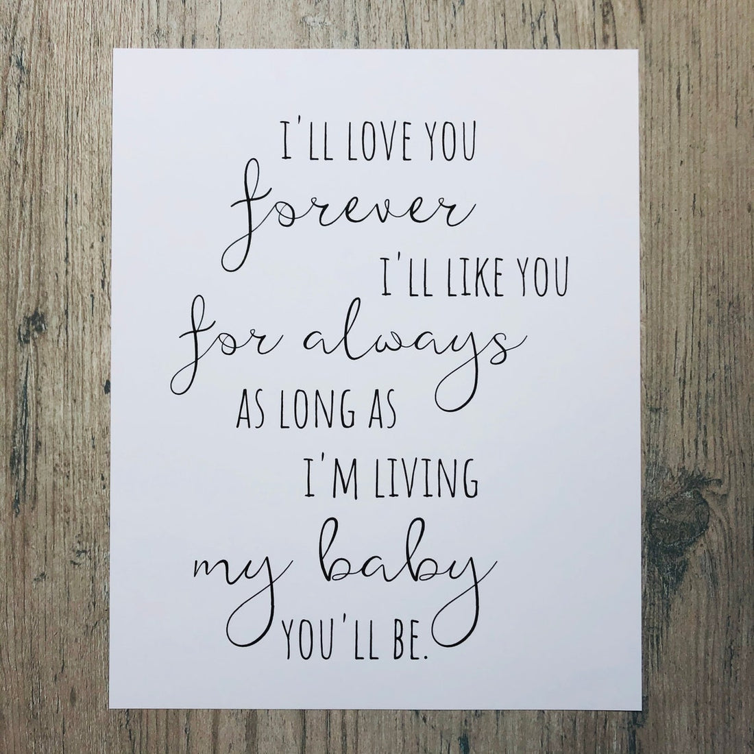 I'll Love You Forever Nursery Print