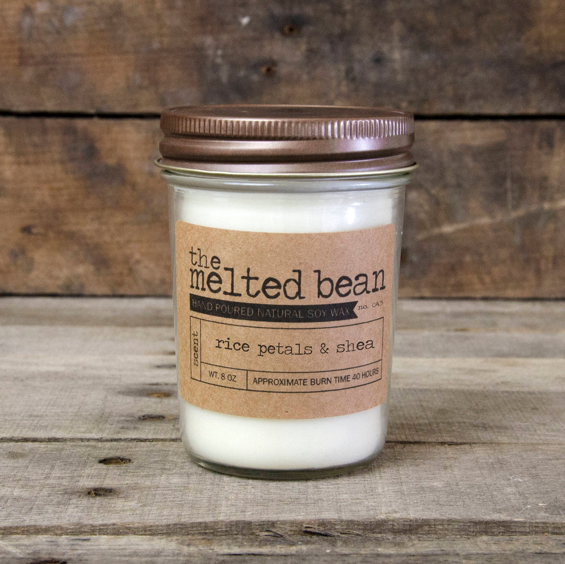 Rice Petals and Shea Candle by The Melted Bean