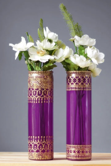 Bohemian Henna Style Vase (multiple color options)