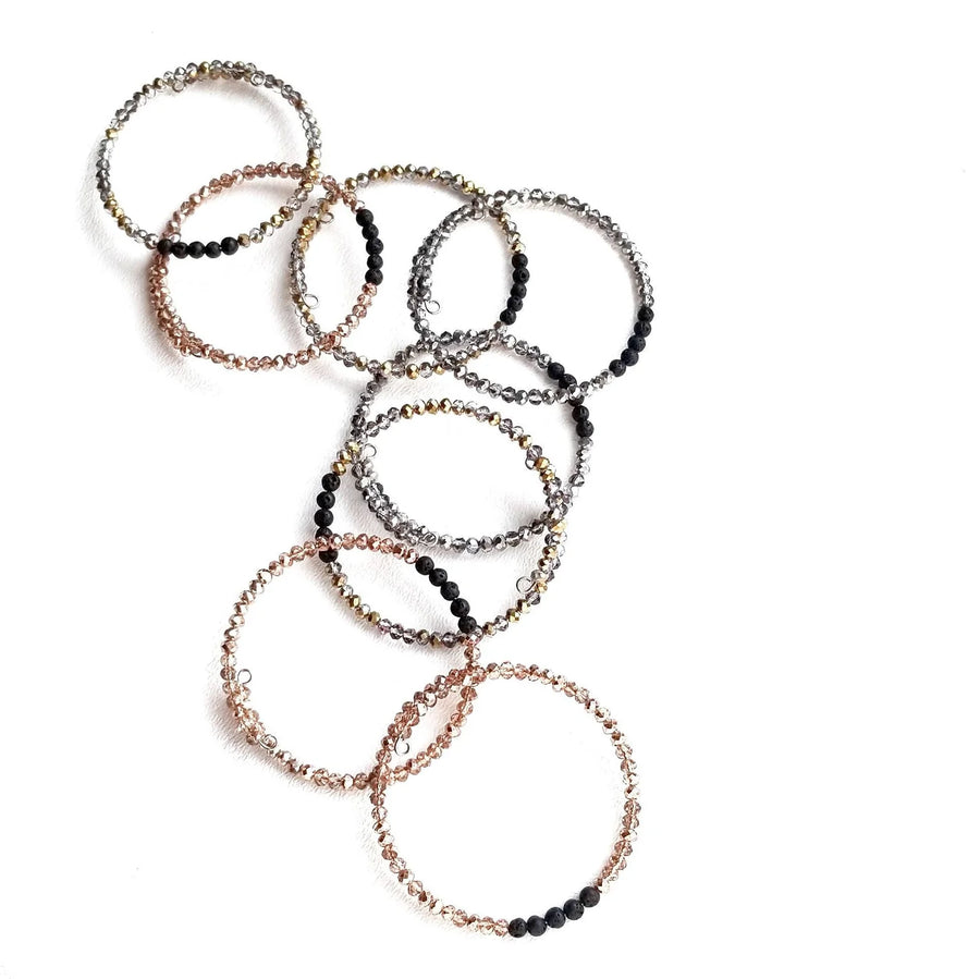 Lava Diffuser Stackable Bracelet - Sparkle