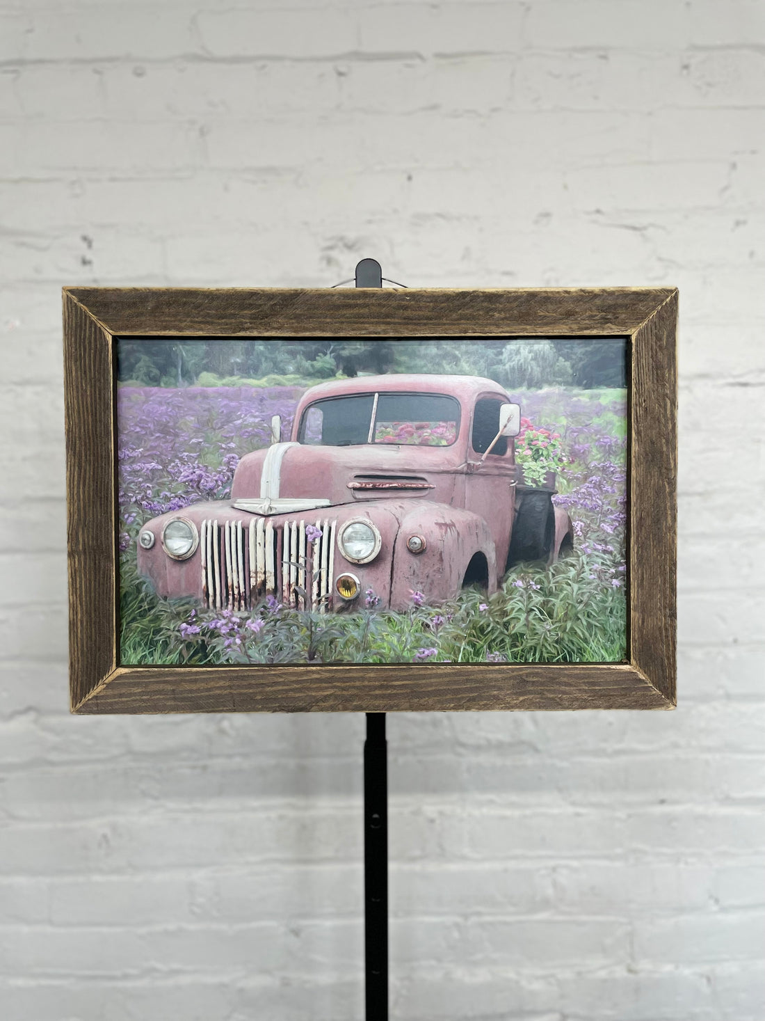 Jan Michaels' Nans Truck Hanging Sign - Brown Stain Frame