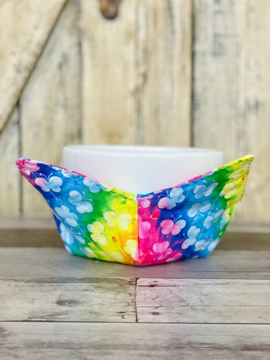 Rainbow Butterflies Bowl Cozy