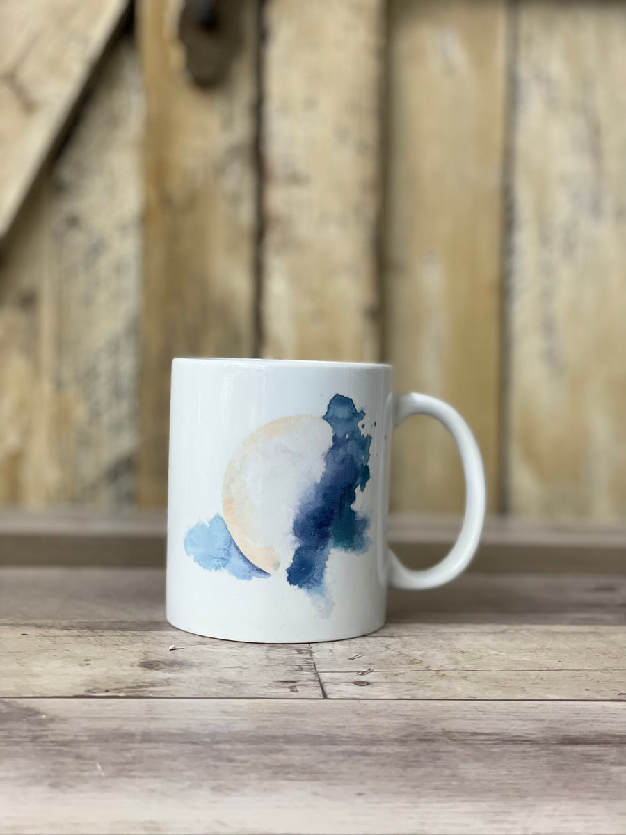 Watercolor Moon Mug