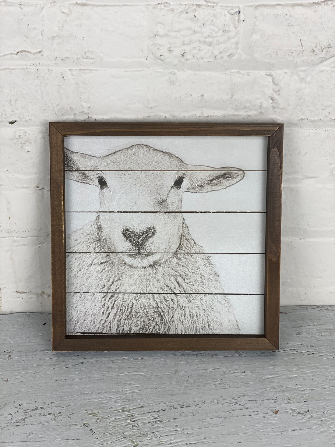 Wood Sheep Hanging Sign