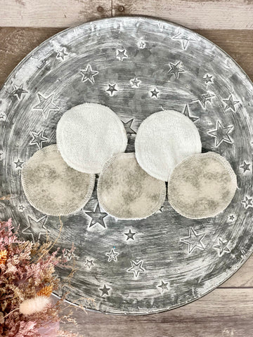 Gray Tones Reusable Cotton Makeup Remover Pads