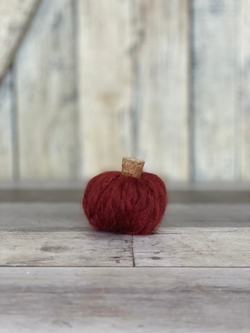 Small Handmade Yarn Pumpkin