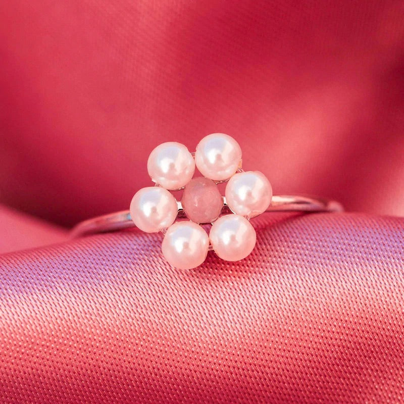 Pura Vida Bracelets -  Bitty Pearl Flower Ring