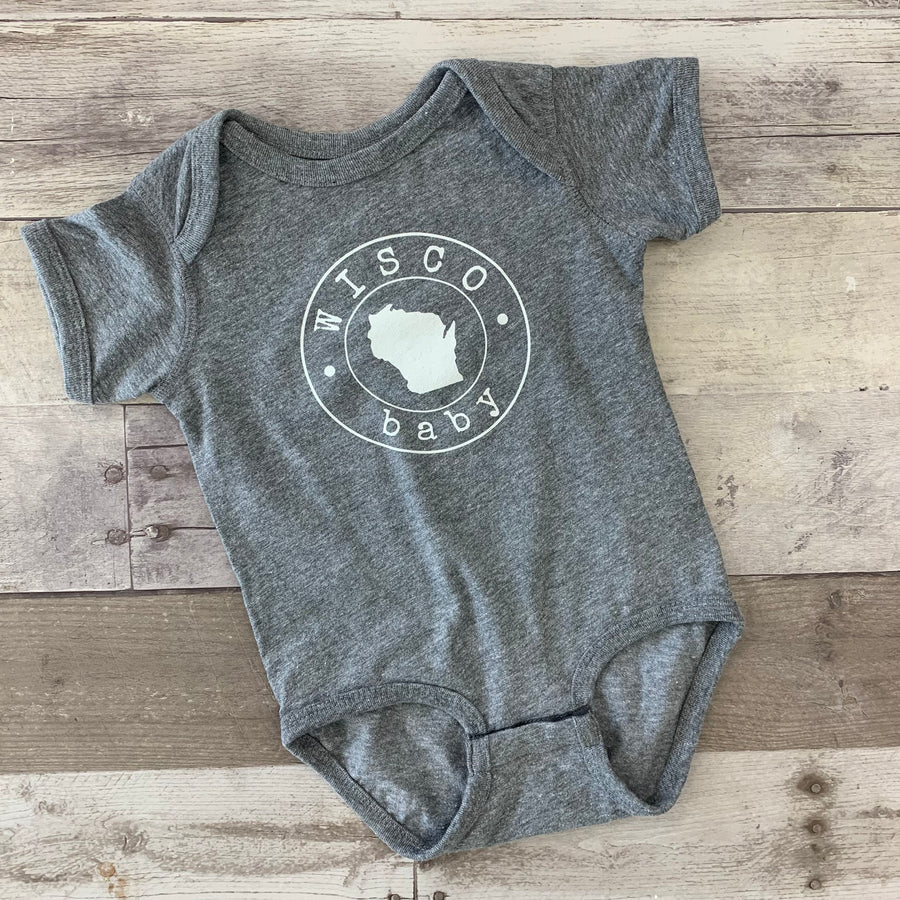 Wisco Baby Onesie - Gray