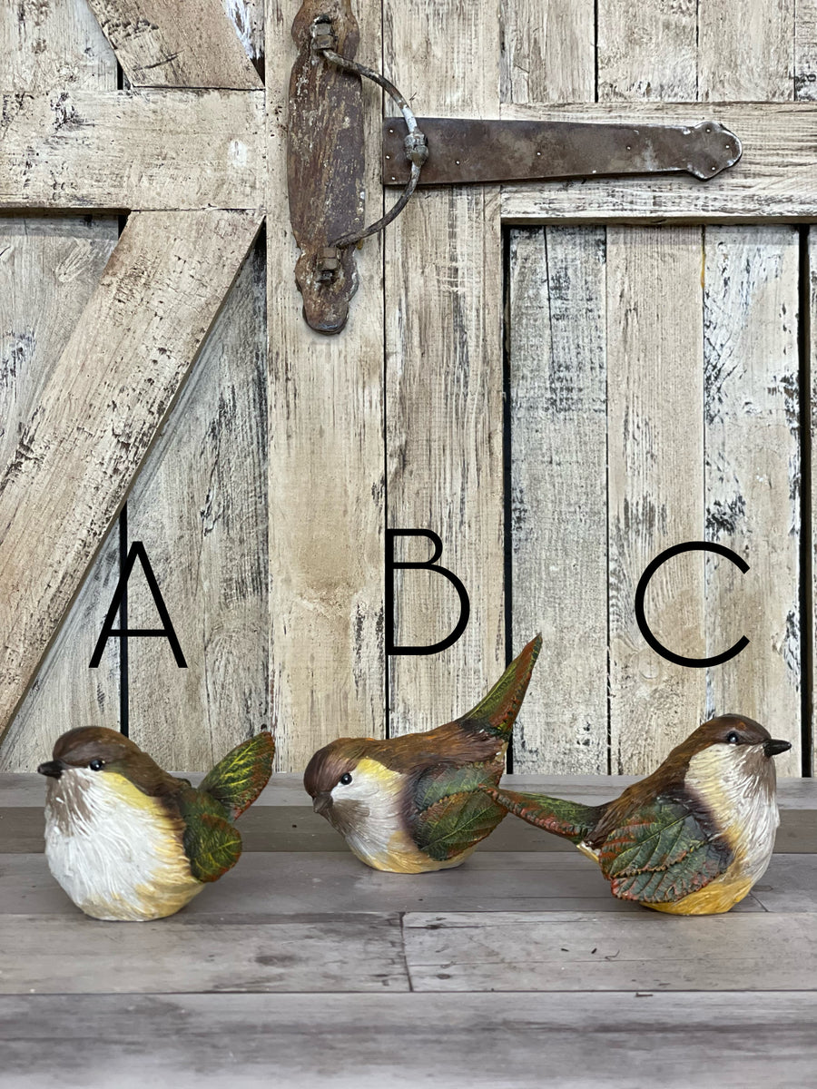 Bird Figurine with Leaf Wings