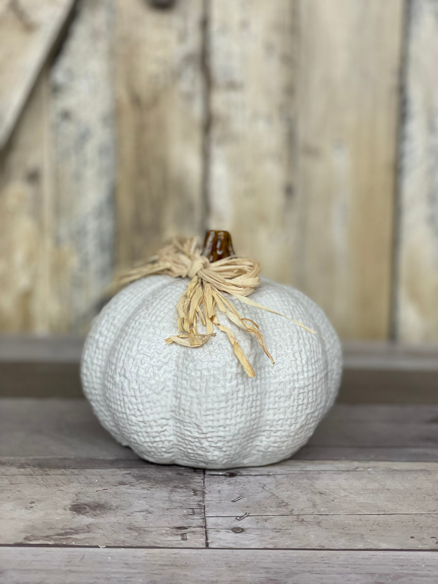 Ceramic White Pumpkin