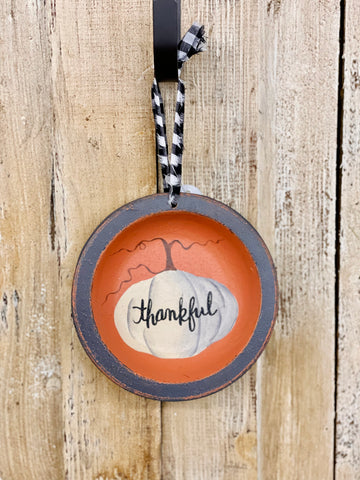 Painted Thankful Hanging Plate