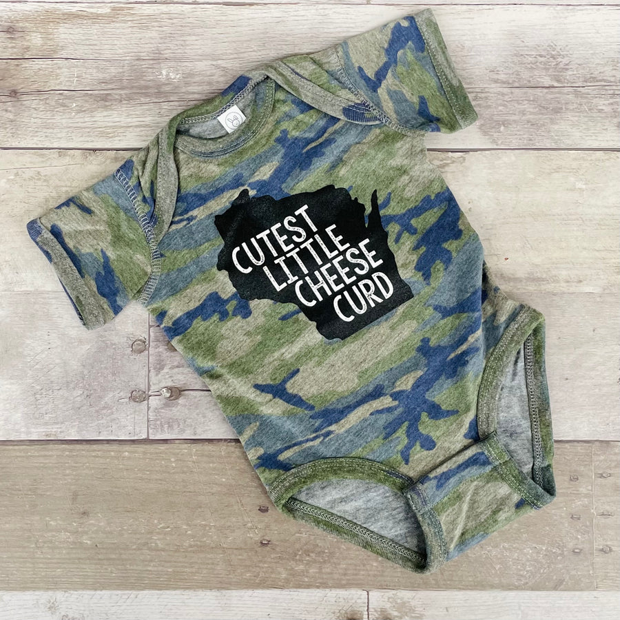 Cutest Little Cheese Curd Onesie - Camo