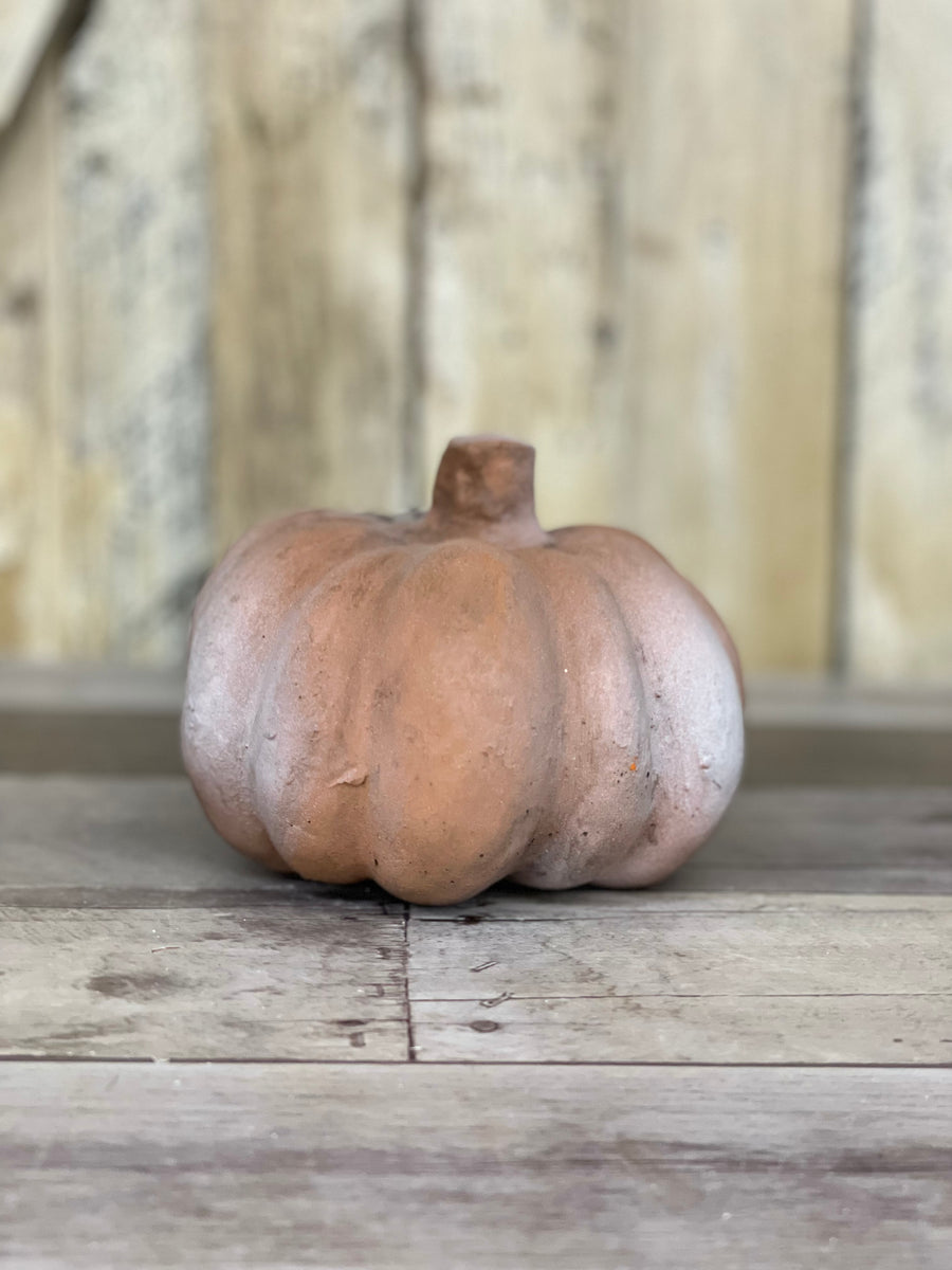 Distressed Indoor/Outdoor Pumpkin