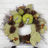 Pumpkins and Pinecones Wreath