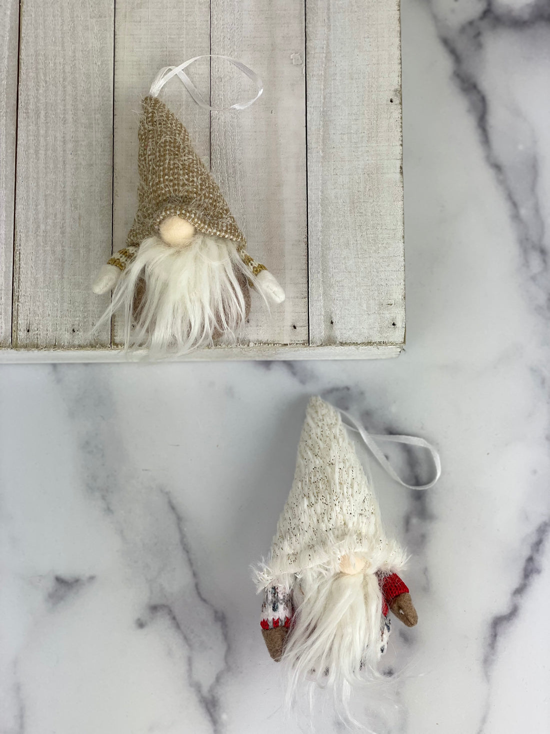 Neutral Hat Holiday Gnome Ornament