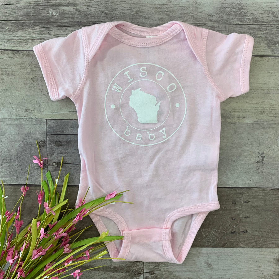 Wisco Baby Onesie - Baby Pink