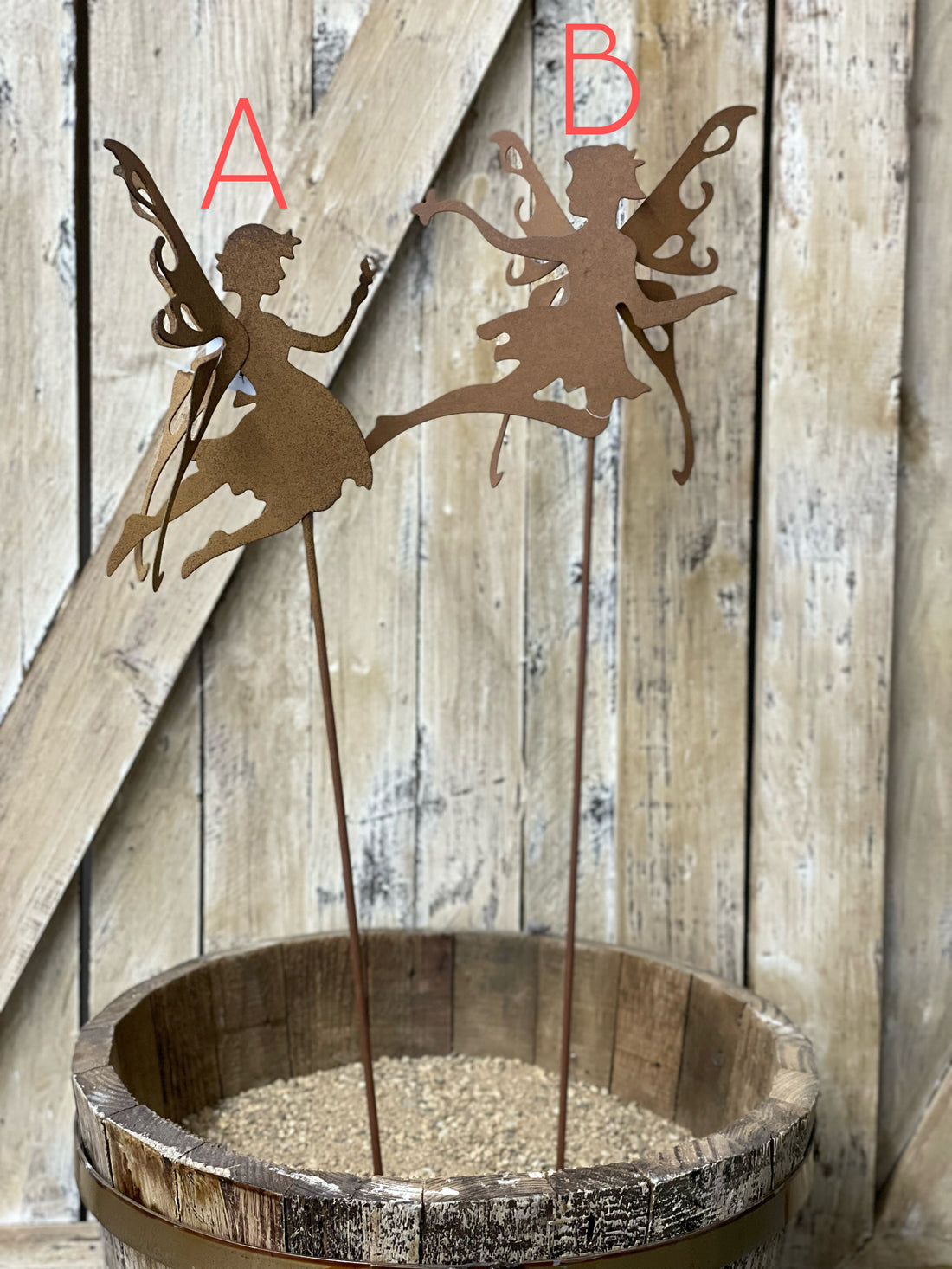 Rusted Fairy Garden Stake